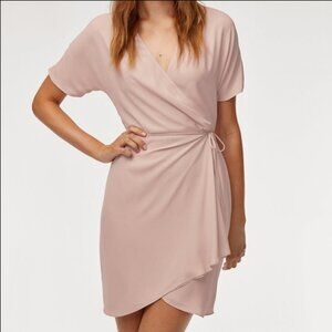 Aritzia Babaton Wrap Dress in Powder Pink | Size: Small
